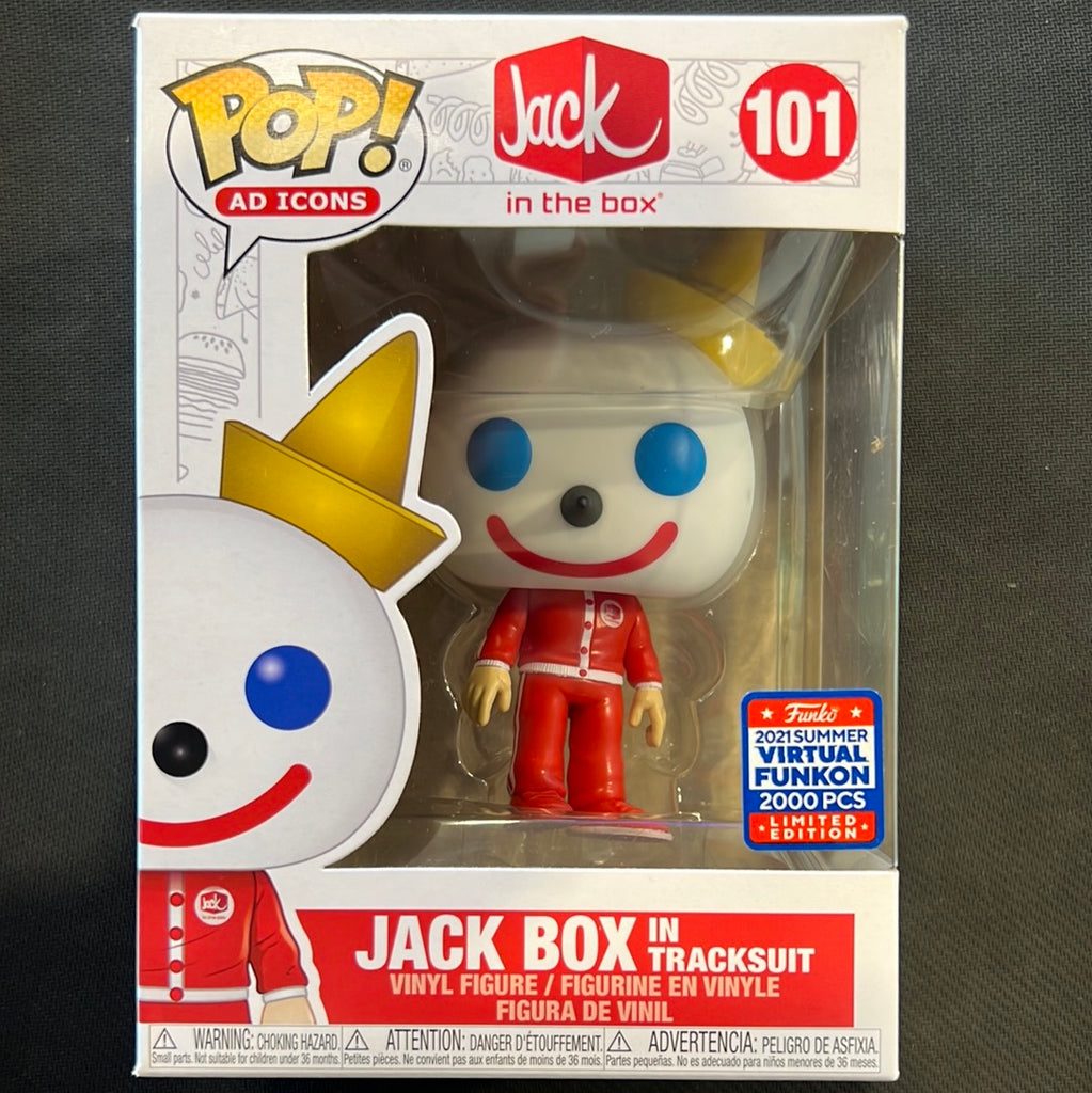 Funko Pop! FunKon 2021 Ad Icon Jack In The Box Mascot #101 In Tracksuit  2000 PCS